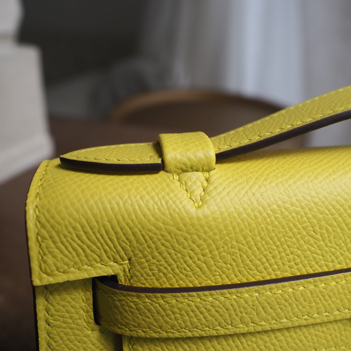 Hermes Mini Kelly 22cm 9O/那不勒斯黄/NaPles Epsom leather Gold hardware
