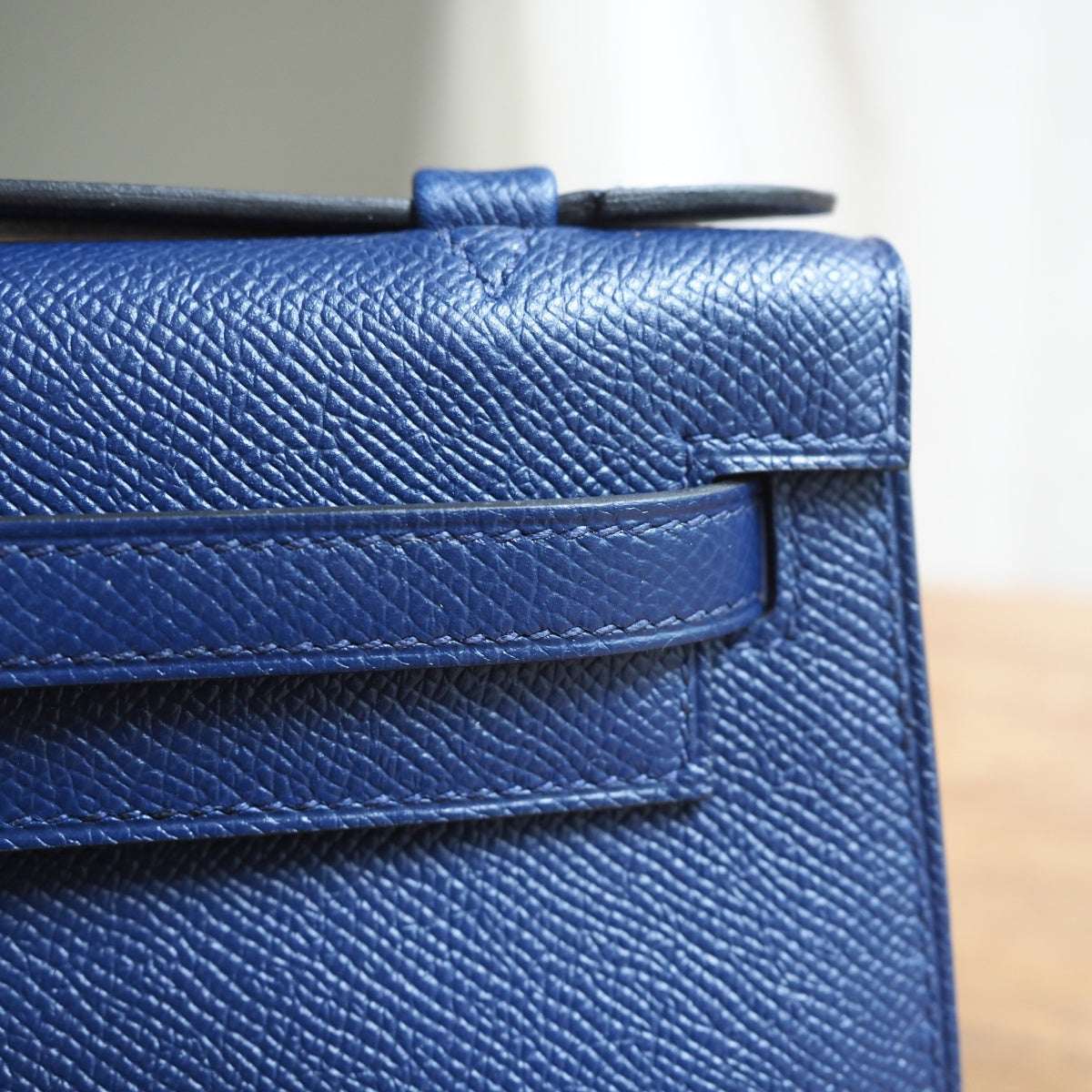 Hermes Mini Kelly 22cm 73/宝石蓝/Blue SaPhir Epsom leather Gold hardware