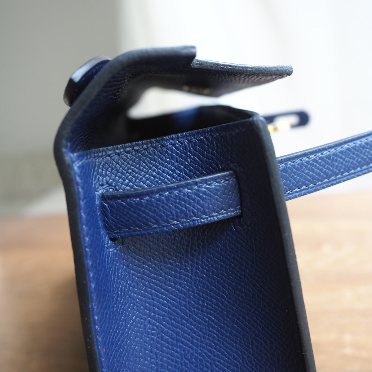 Hermes Mini Kelly 22cm 73/宝石蓝/Blue SaPhir Epsom leather Gold hardware