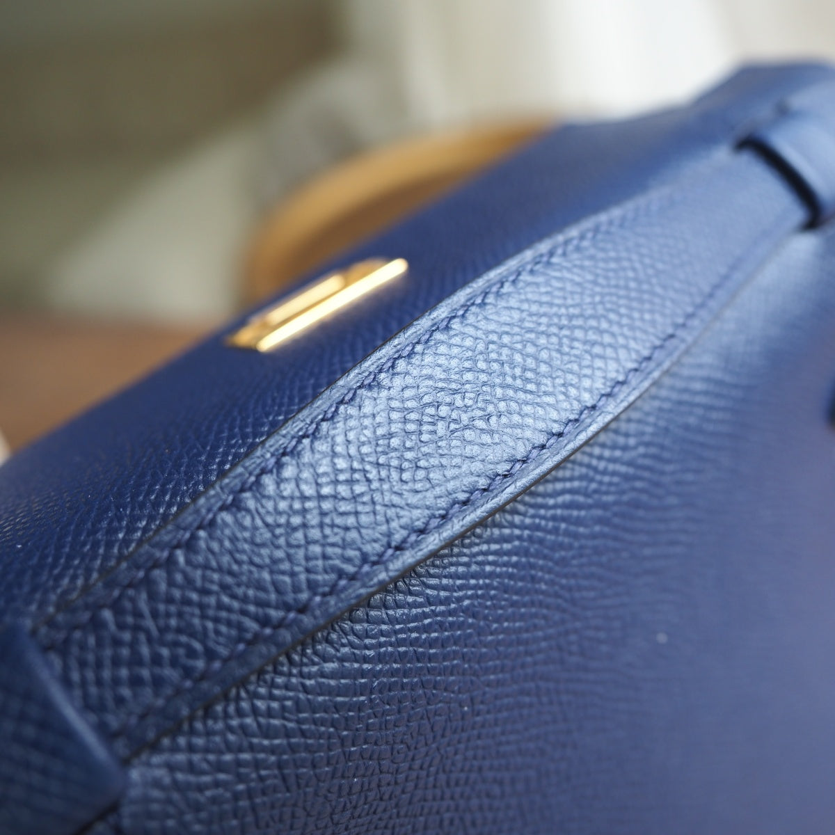 Hermes Mini Kelly 22cm 73/宝石蓝/Blue SaPhir Epsom leather Gold hardware