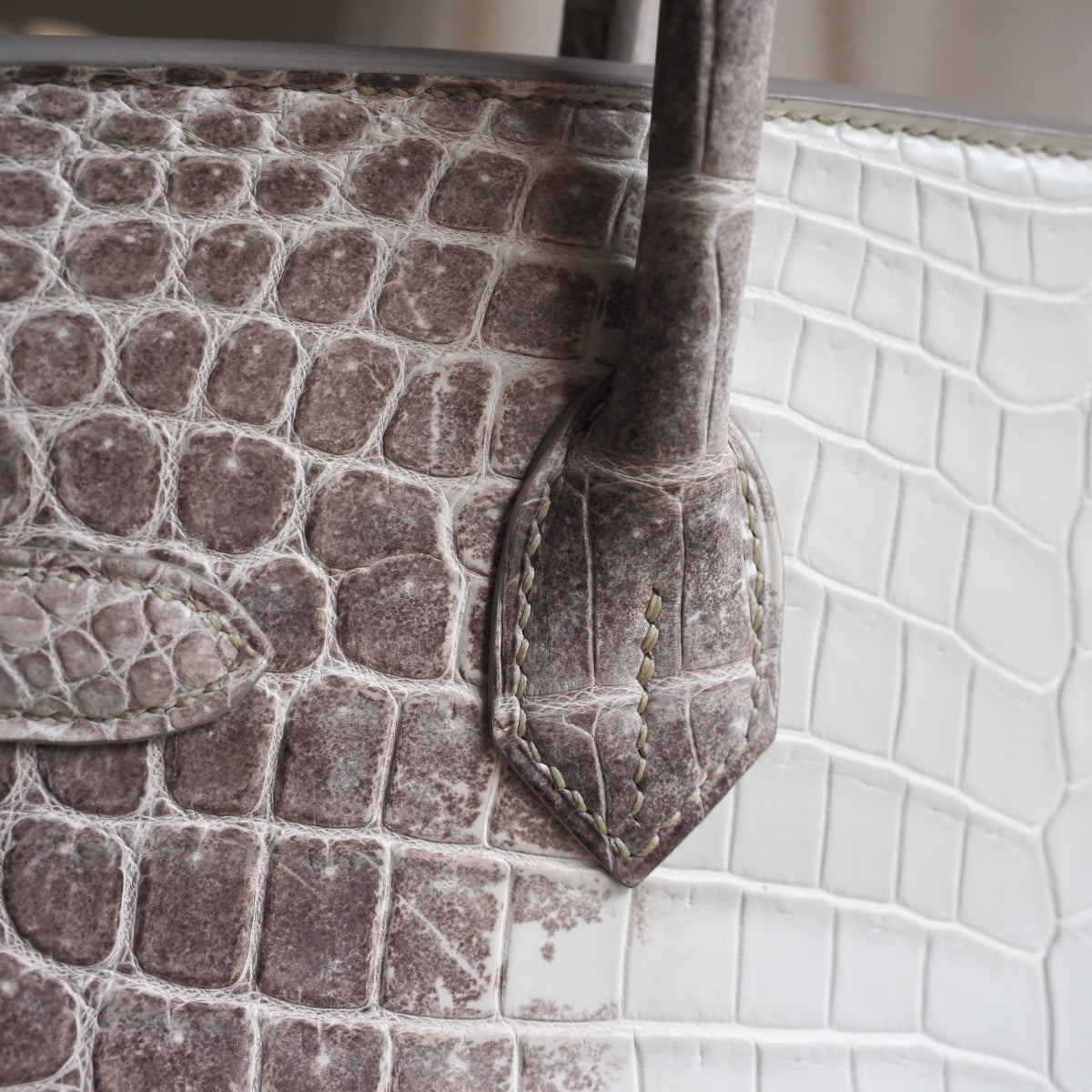 Hermes Birkin 30cm 8D/喜马拉雅灰/Himalaya grey Crocodile leather Palladium hardware