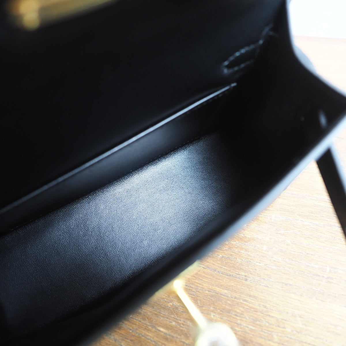 Hermes Mini Kelly 19cm 89/黑色/Noir Box leather Gold hardware