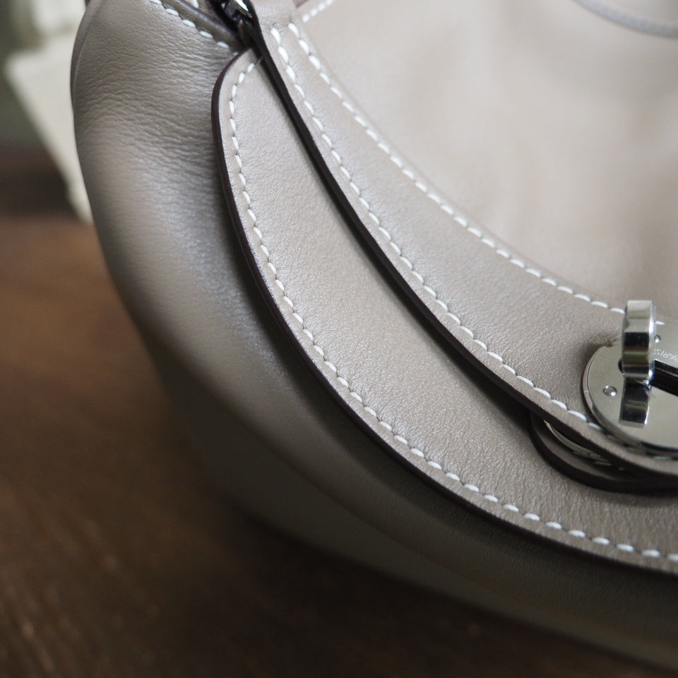 Hermes Lindy 30cm 18/大象灰/EtouPe Swift leather Palladium hardware