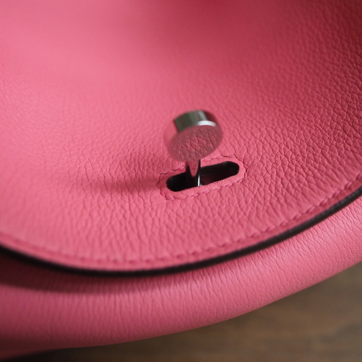 Hermes Lindy 26cm U5/唇膏粉/Rose lipstick Swift leather Palladium hardware