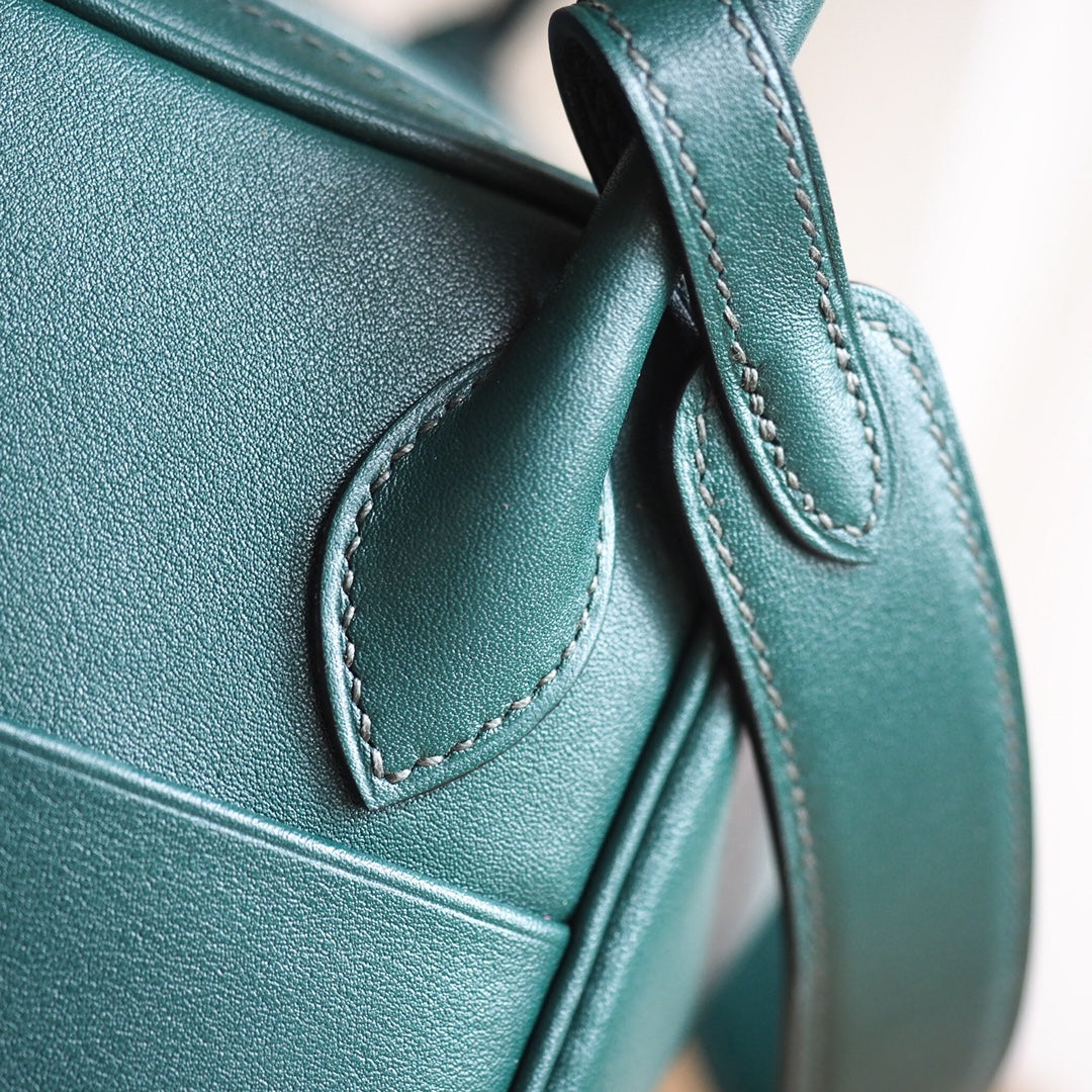 Hermes Lindy 26cm 2Q/英国绿/Vert anglais Swift leather Palladium hardware