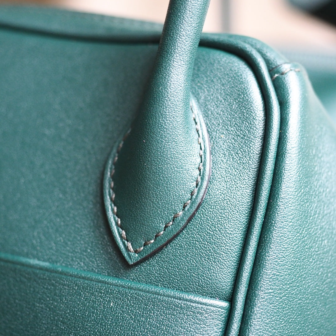 Hermes Lindy 26cm 2Q/英国绿/Vert anglais Swift leather Palladium hardware