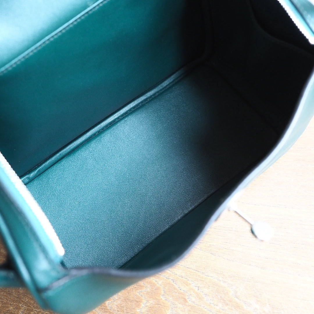 Hermes Lindy 26cm 2Q/英国绿/Vert anglais Swift leather Palladium hardware