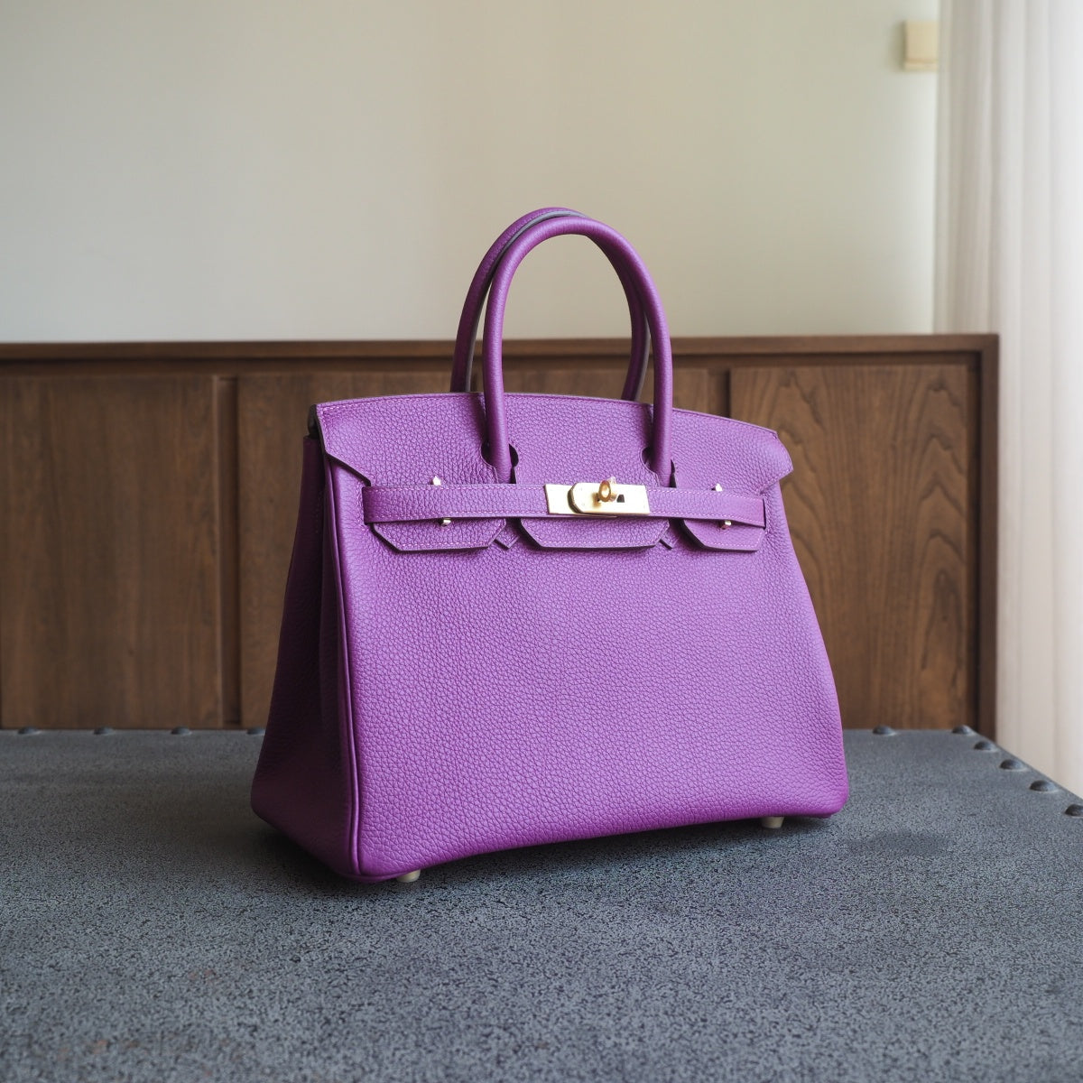 Hermes Birkin 30cm P9/海葵紫/Anemone Togo leather Gold hardware