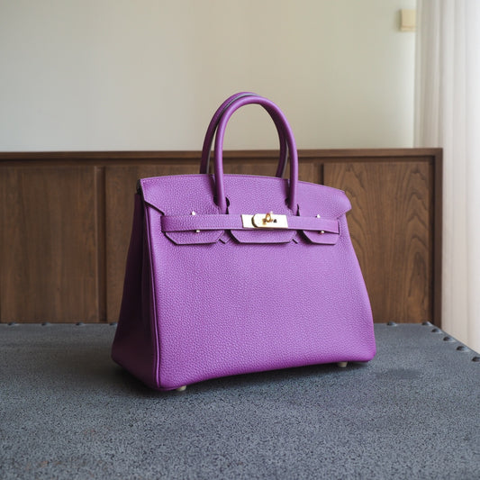 Hermes Birkin 30cm P9/海葵紫/Anemone Togo leather Gold hardware
