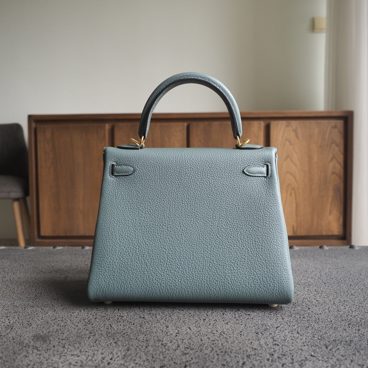 Hermes Kelly 25cm 63/杏仁绿/Vert amande Togo leather Gold hardware