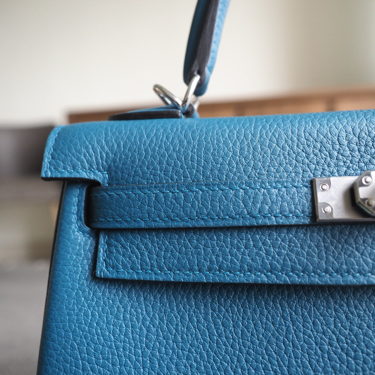 Hermes Kelly 25cm W0/博斯普鲁斯绿/Vert bosphore Togo leather Palladium hardware