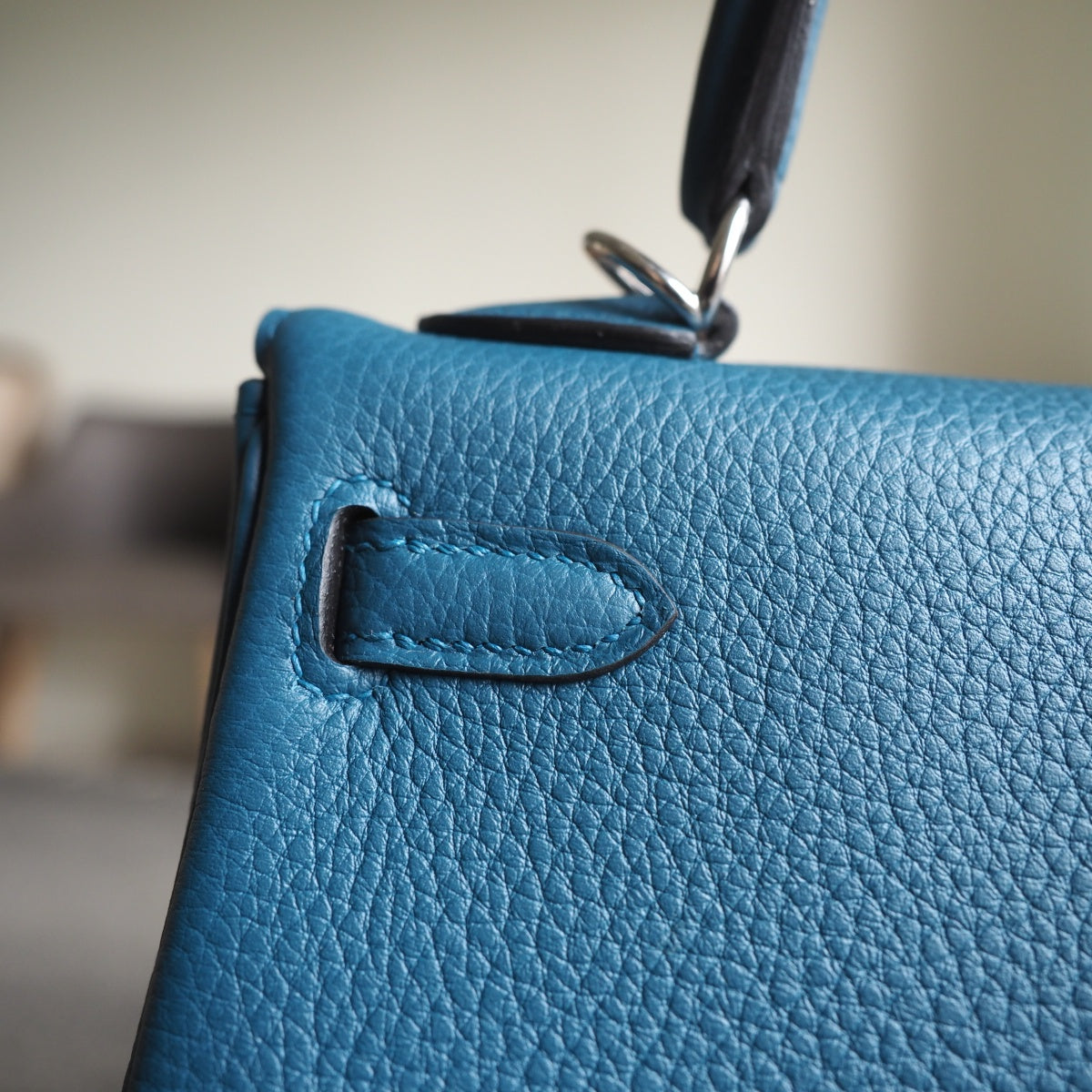 Hermes Kelly 25cm W0/博斯普鲁斯绿/Vert bosphore Togo leather Palladium hardware