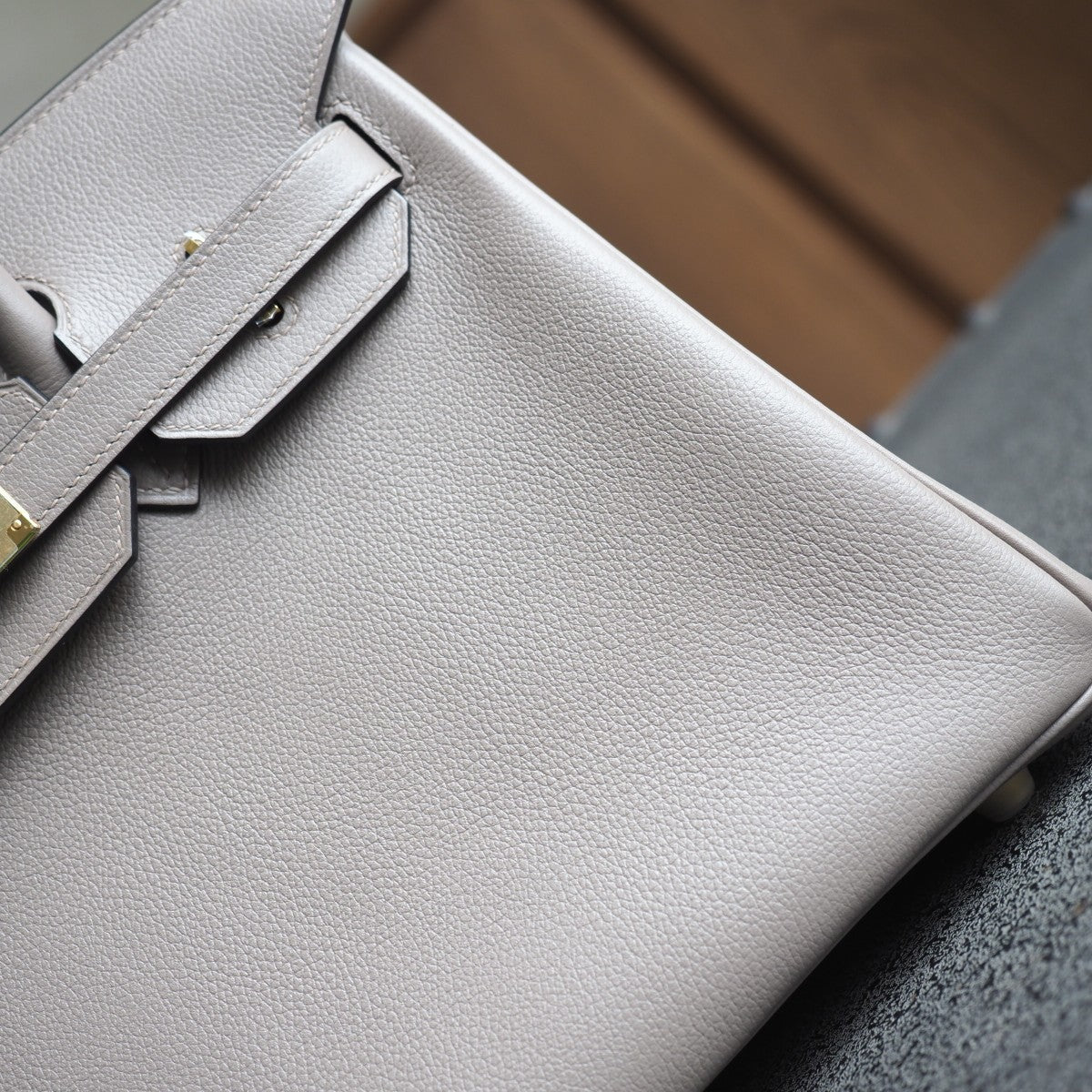 Hermes Birkin 30cm M8/沥青灰/Gris AsPhalte Evercolor leather Gold hardware
