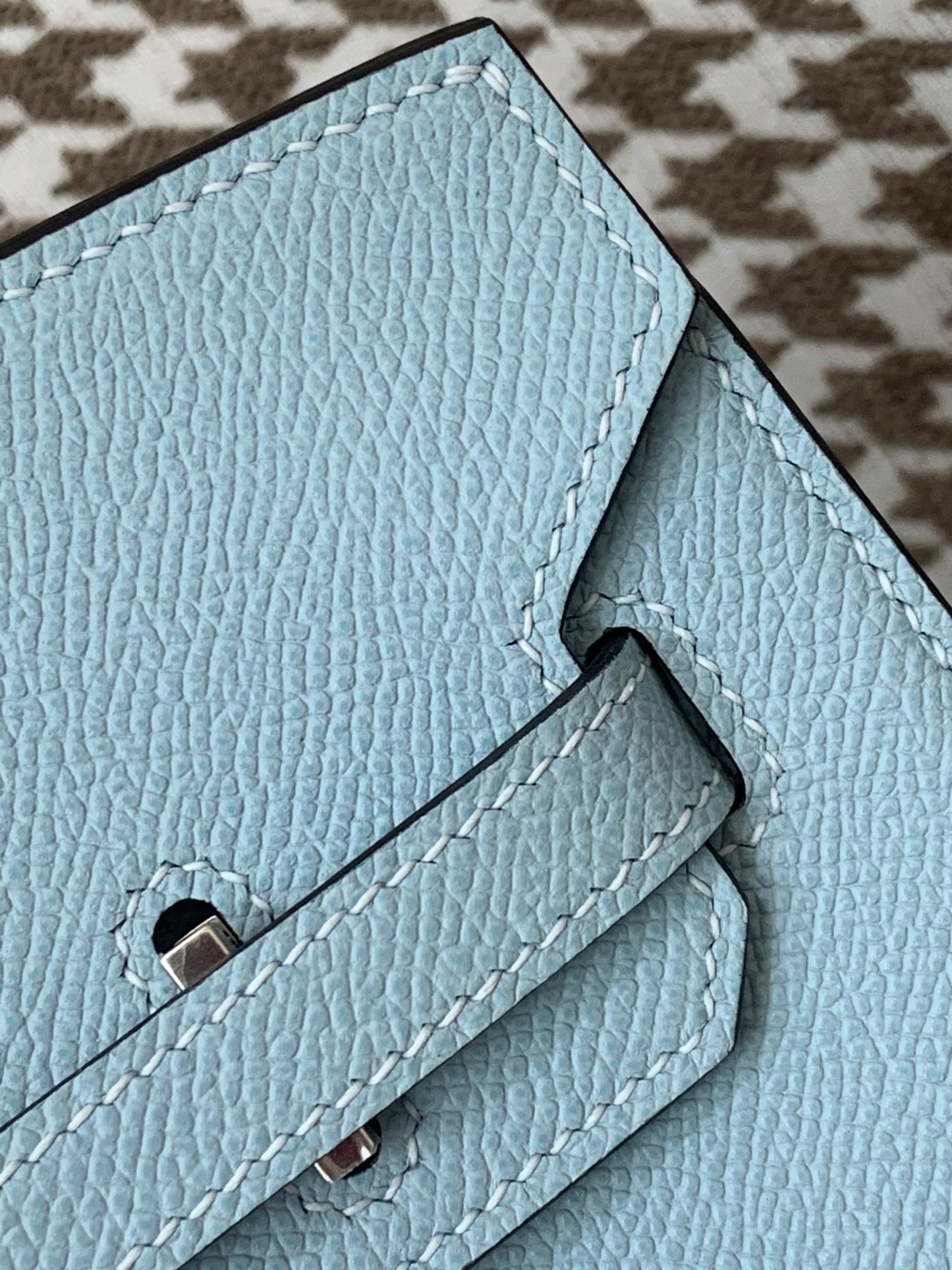 Hermes Sellier Birkin 25cm 10/雾蓝色/Blue brume Epsom leather Palladium hardware