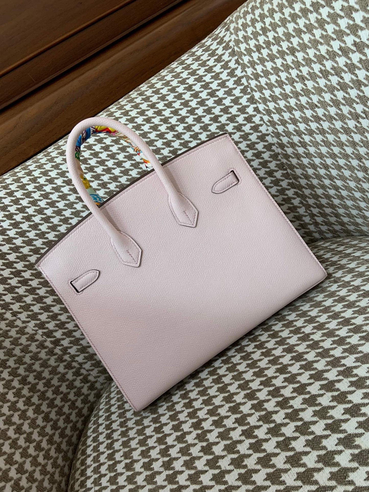 Hermes Sellier Birkin 25cm O9/梦幻紫粉/Mauve pale Epsom leather Palladium hardware