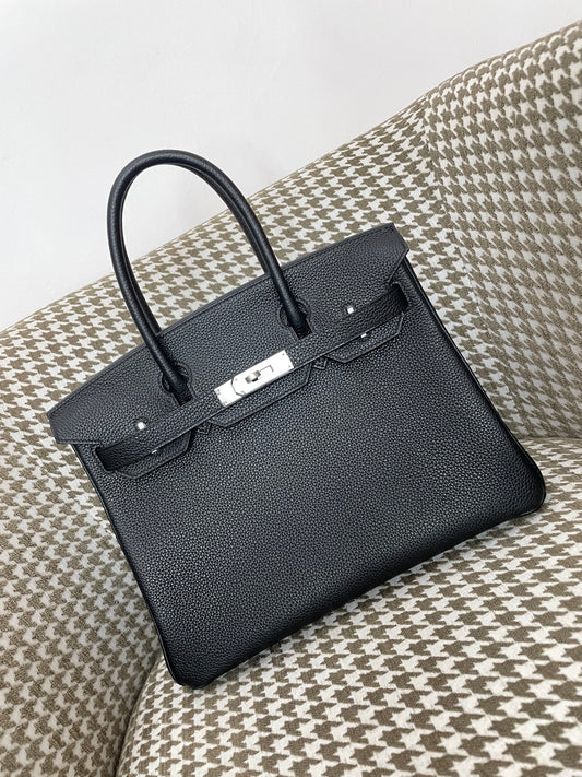 Hermes Birkin 30cm 89/黑色/Noir Togo leather Palladium hardware