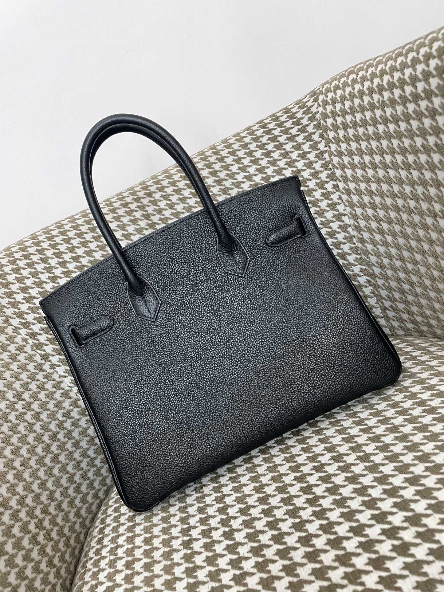 Hermes Birkin 30cm 89/黑色/Noir Togo leather Palladium hardware