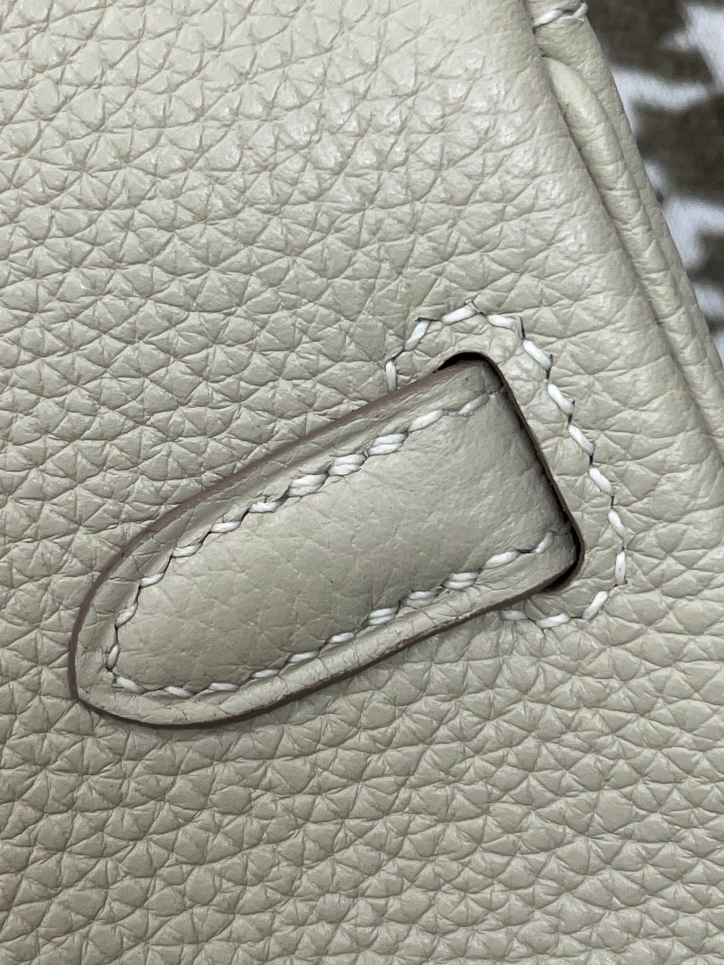 Hermes Birkin 25cm 10/奶昔白/Craier Togo leather Gold hardware
