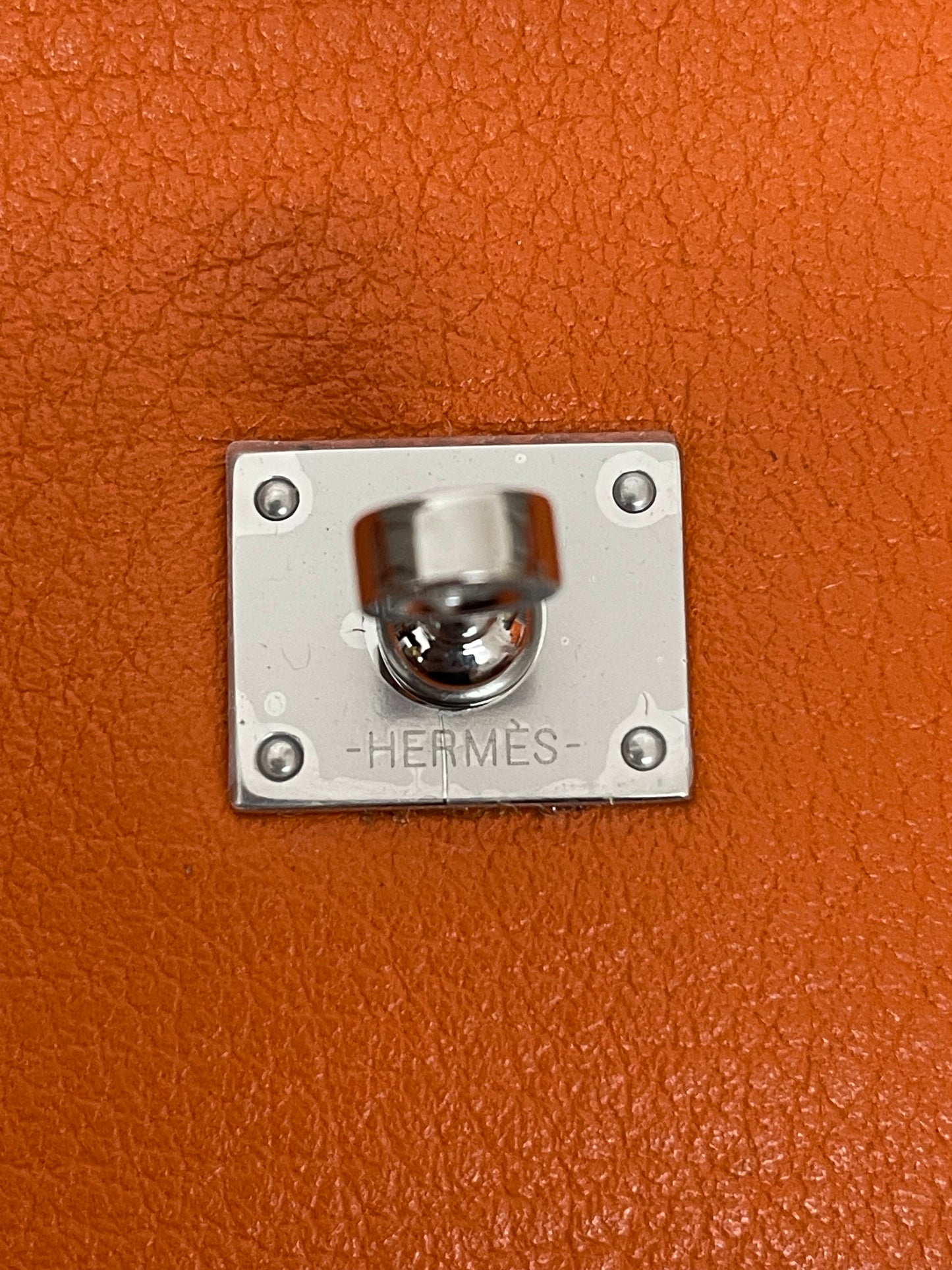 Hermes Kelly Doll 20cm 93/橙色/Orange Swift leather Palladium hardware