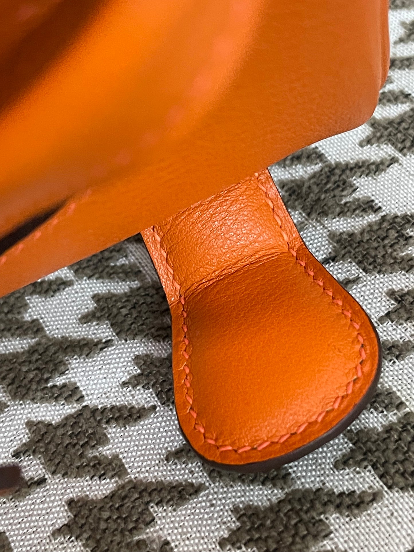 Hermes Kelly Doll 20cm 93/橙色/Orange Swift leather Palladium hardware