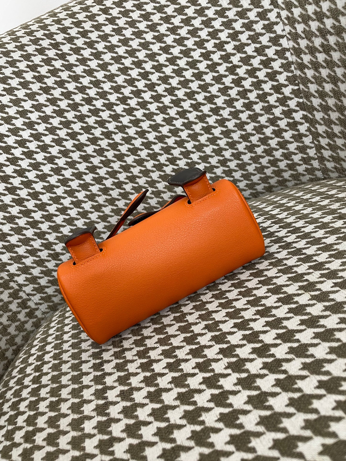 Hermes Kelly Doll 20cm 93/橙色/Orange Swift leather Palladium hardware