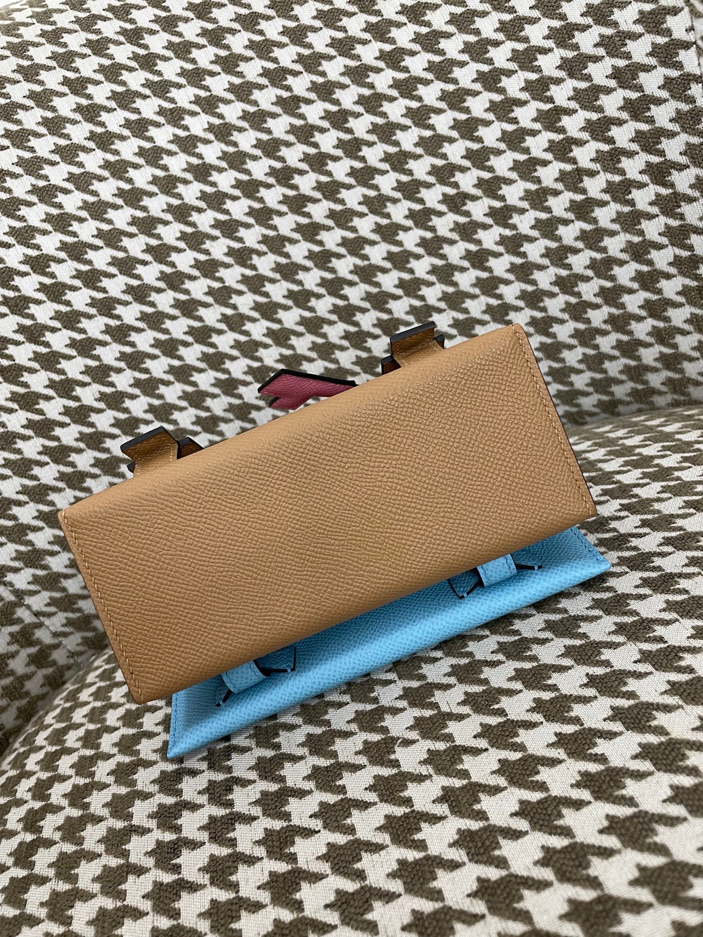 Hermes Kelly Doll 20cm 0M/奶茶色/Chai Epsom leather Palladium hardware