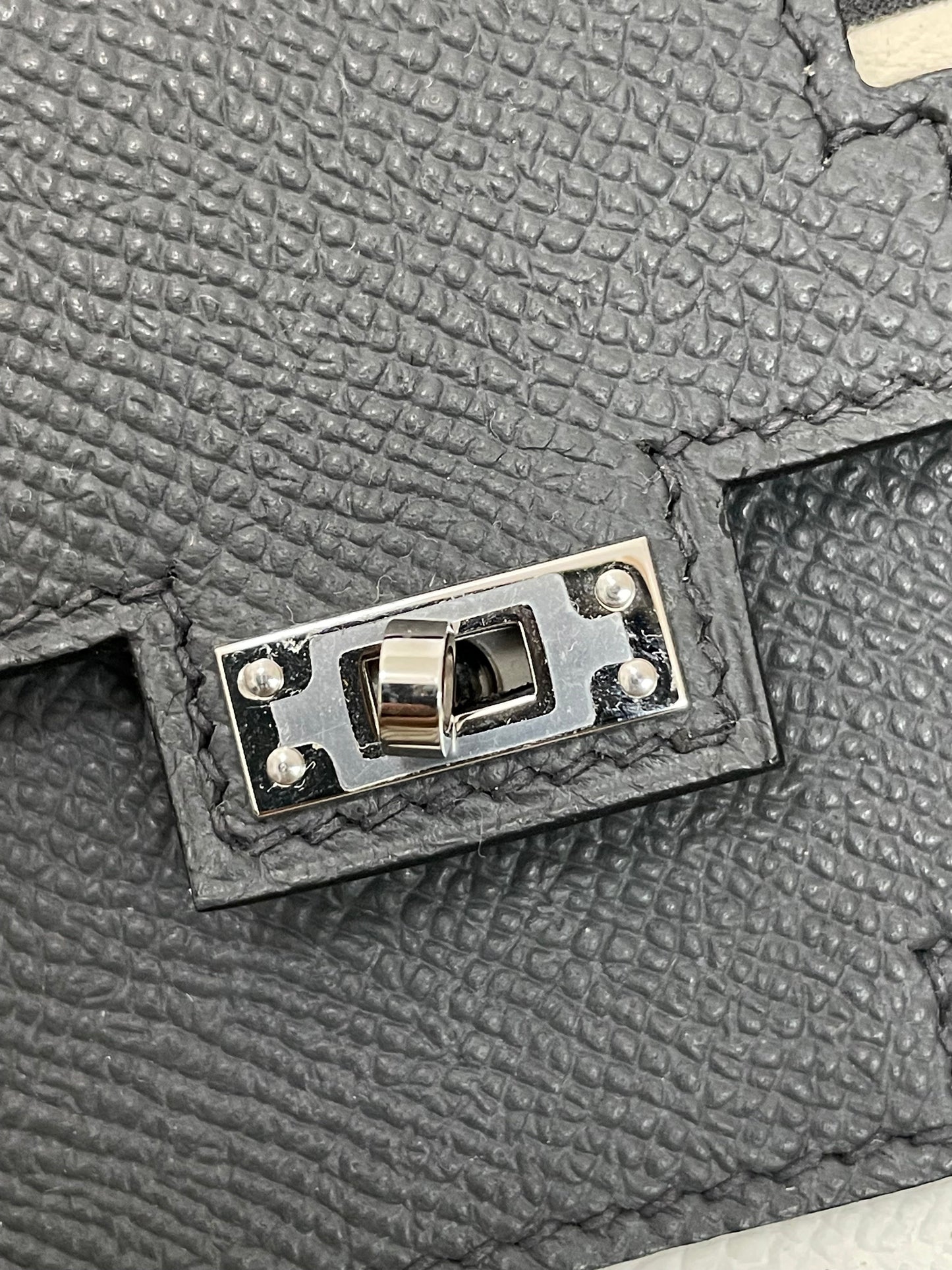 Hermes Kelly Doll 20cm 88/石墨灰/Graphite Epsom leather Palladium hardware
