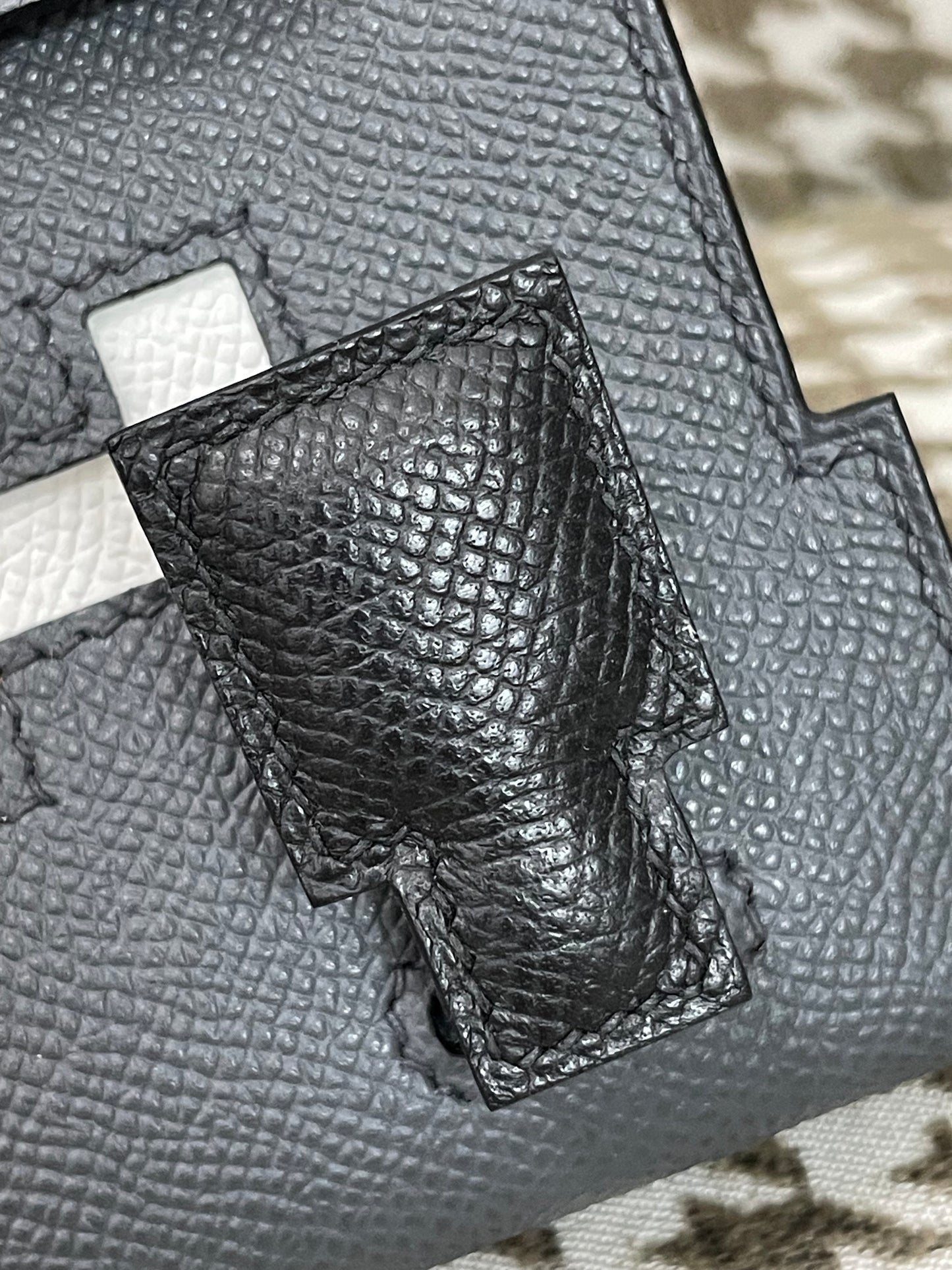 Hermes Kelly Doll 20cm 88/石墨灰/Graphite Epsom leather Palladium hardware