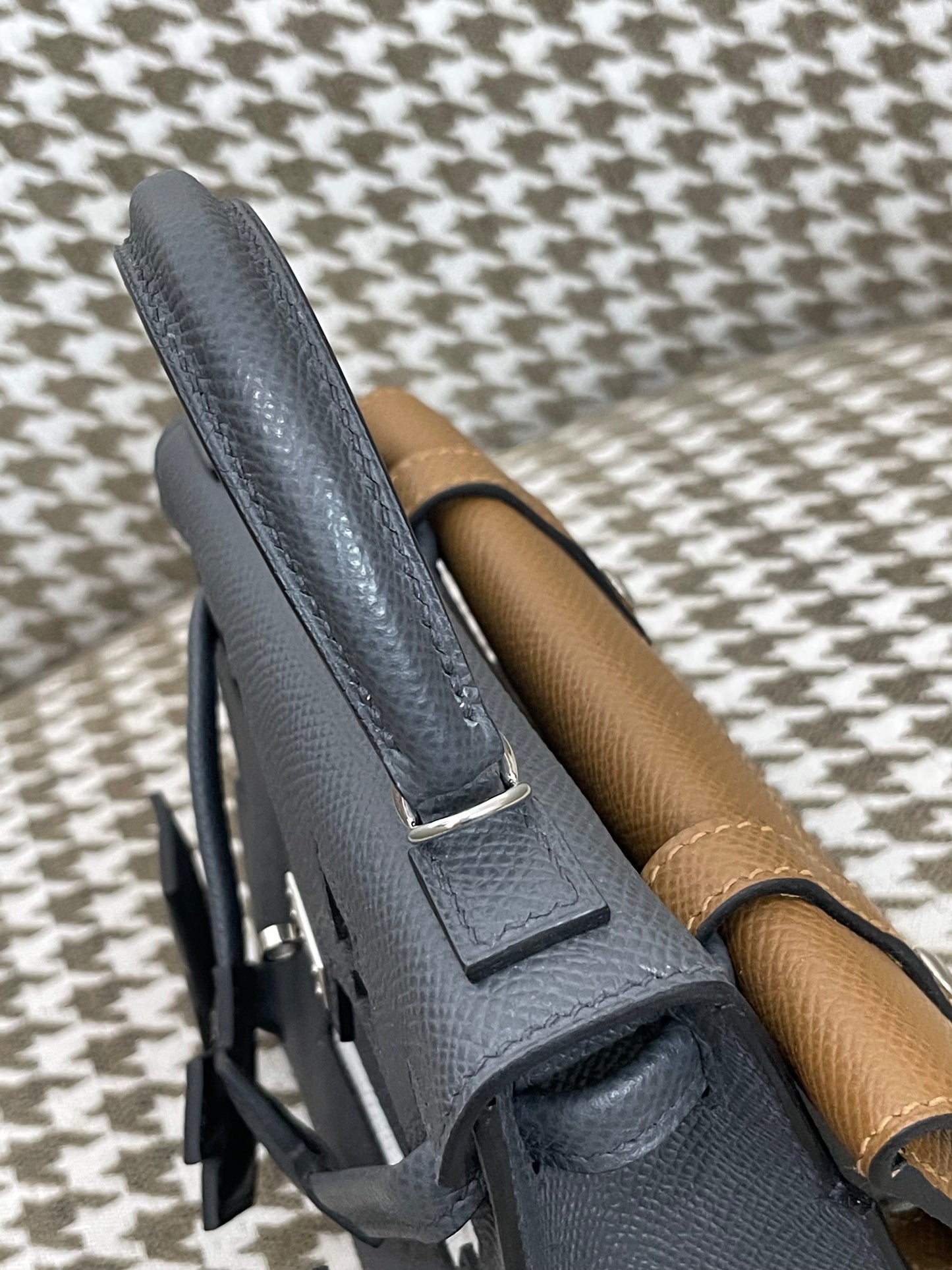 Hermes Kelly Doll 20cm 88/石墨灰/Graphite Epsom leather Palladium hardware