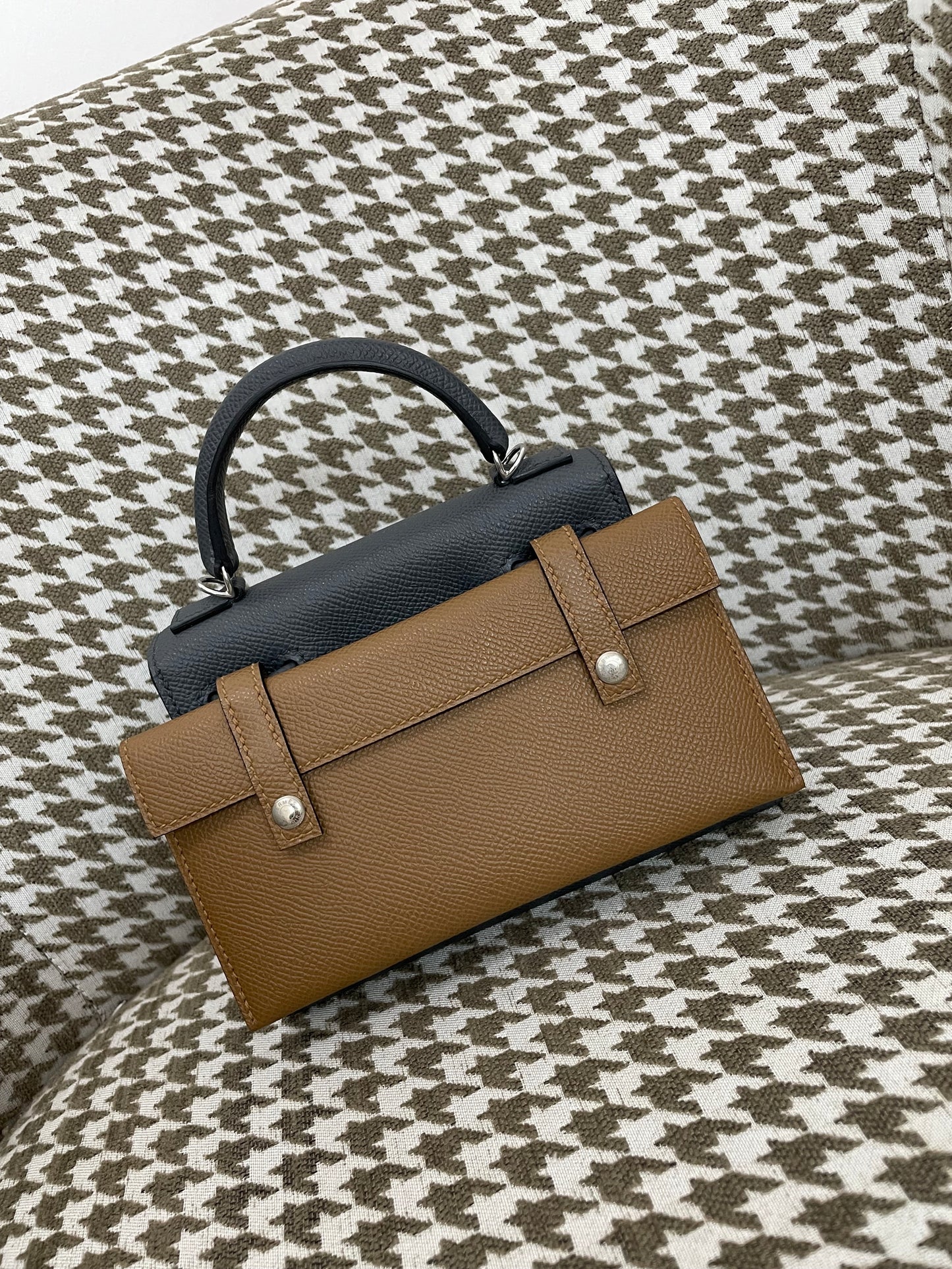 Hermes Kelly Doll 20cm 88/石墨灰/Graphite Epsom leather Palladium hardware