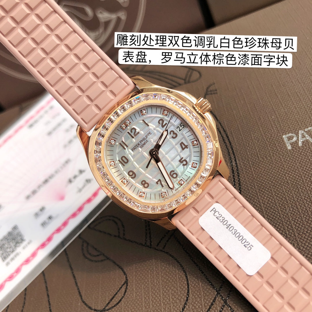 Patek Philippe watch 豆沙色 女性完美尺寸35mm 圆润的八角形表壳