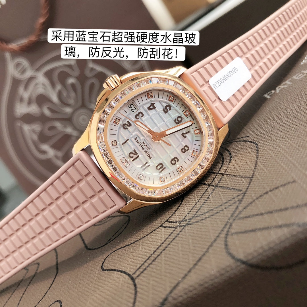 Patek Philippe watch 豆沙色 女性完美尺寸35mm 圆润的八角形表壳