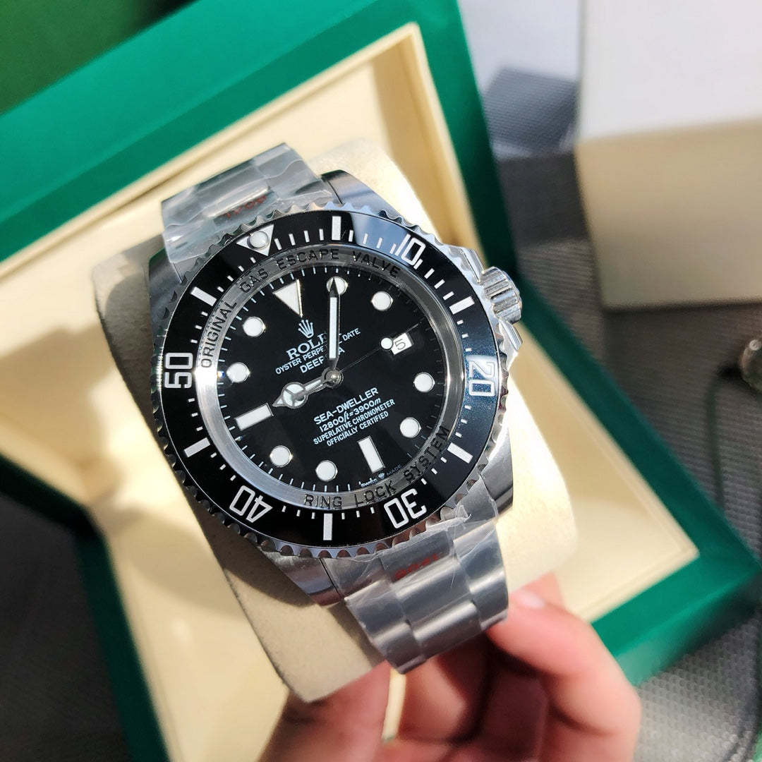 Rolex watch 蚝式海使型黑面鬼王 瑞士eta2836金机 表盘尺寸44mm