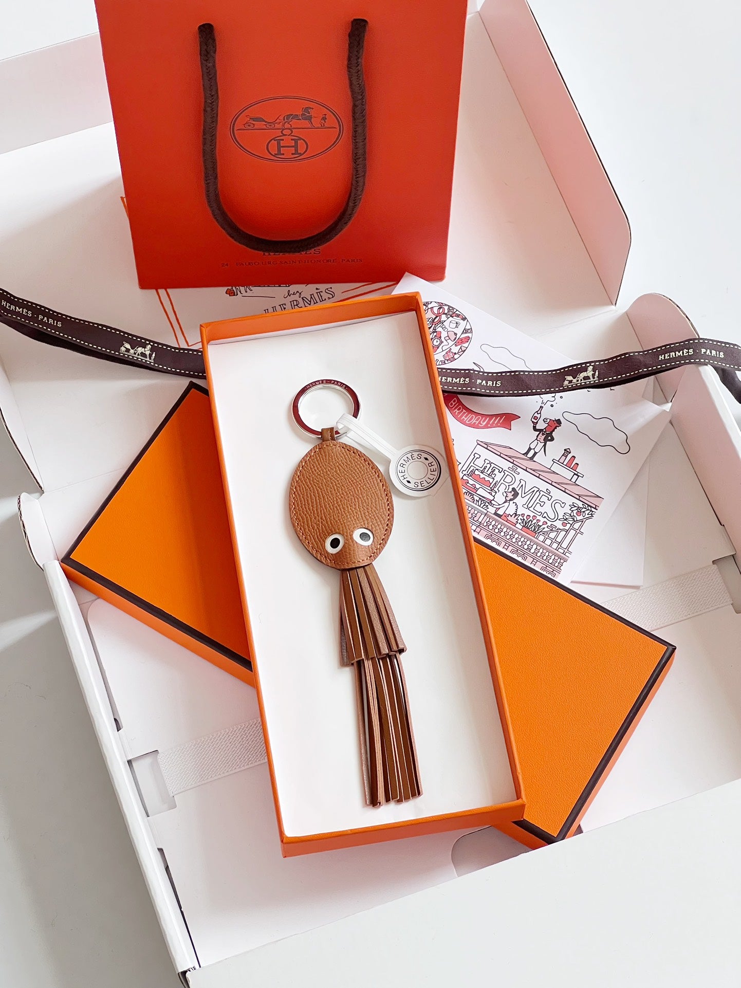 Hermes pendant 小鱿鱼挂件