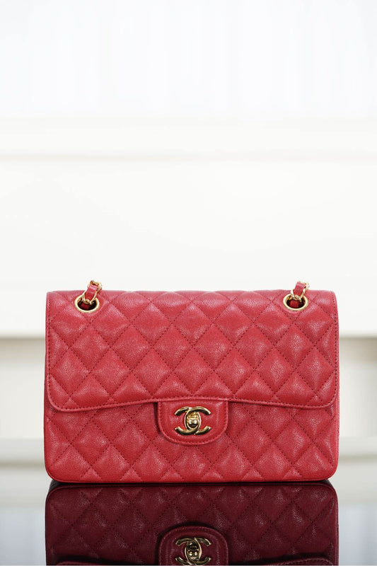 Chanel 𝐂𝐥𝐚𝐬𝐬𝐢𝐜 𝐅𝐥𝐚𝐩  经典口盖包 正品胎牛皮 中国红🇨🇳 小号