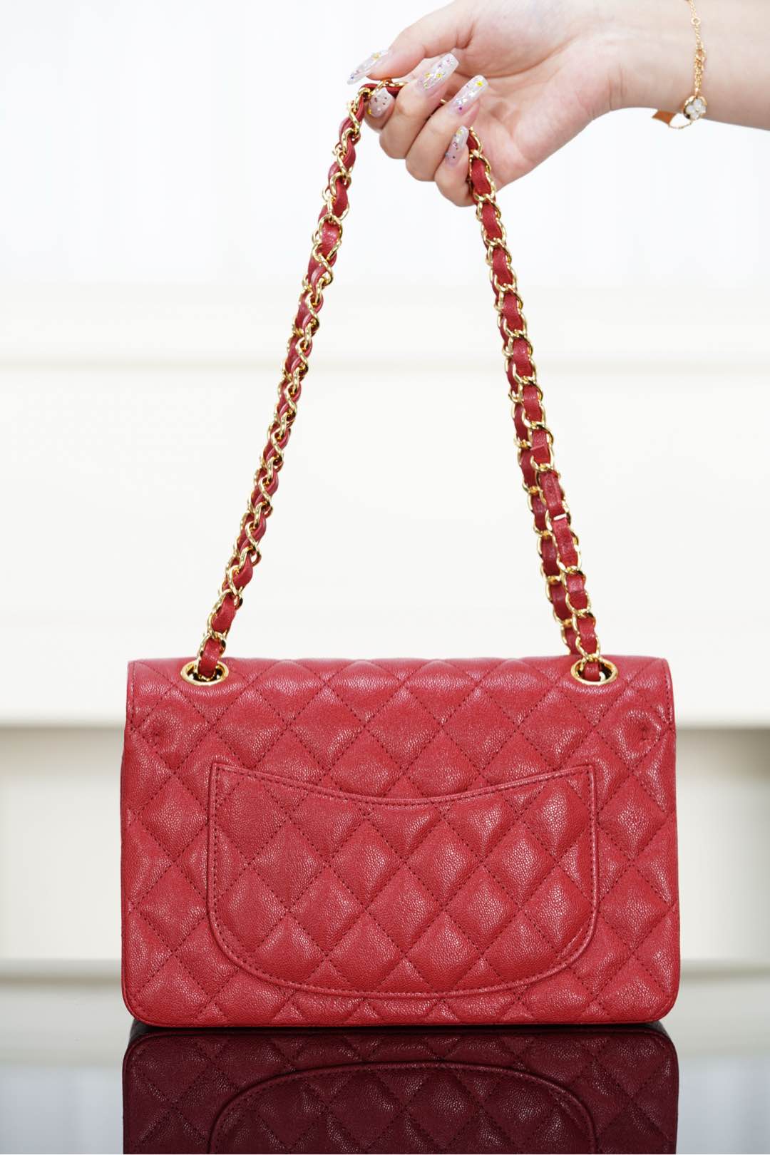 Chanel 𝐂𝐥𝐚𝐬𝐬𝐢𝐜 𝐅𝐥𝐚𝐩  经典口盖包 正品胎牛皮 中国红🇨🇳 小号