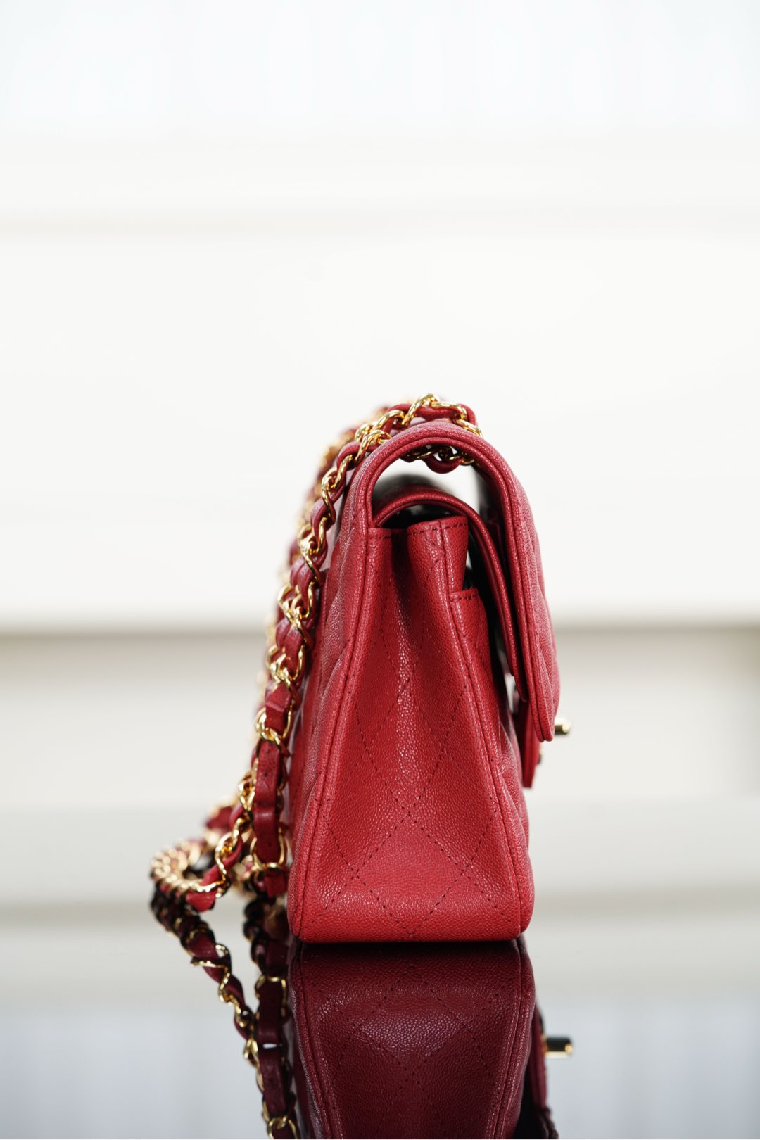 Chanel 𝐂𝐥𝐚𝐬𝐬𝐢𝐜 𝐅𝐥𝐚𝐩  经典口盖包 正品胎牛皮 中国红🇨🇳 小号