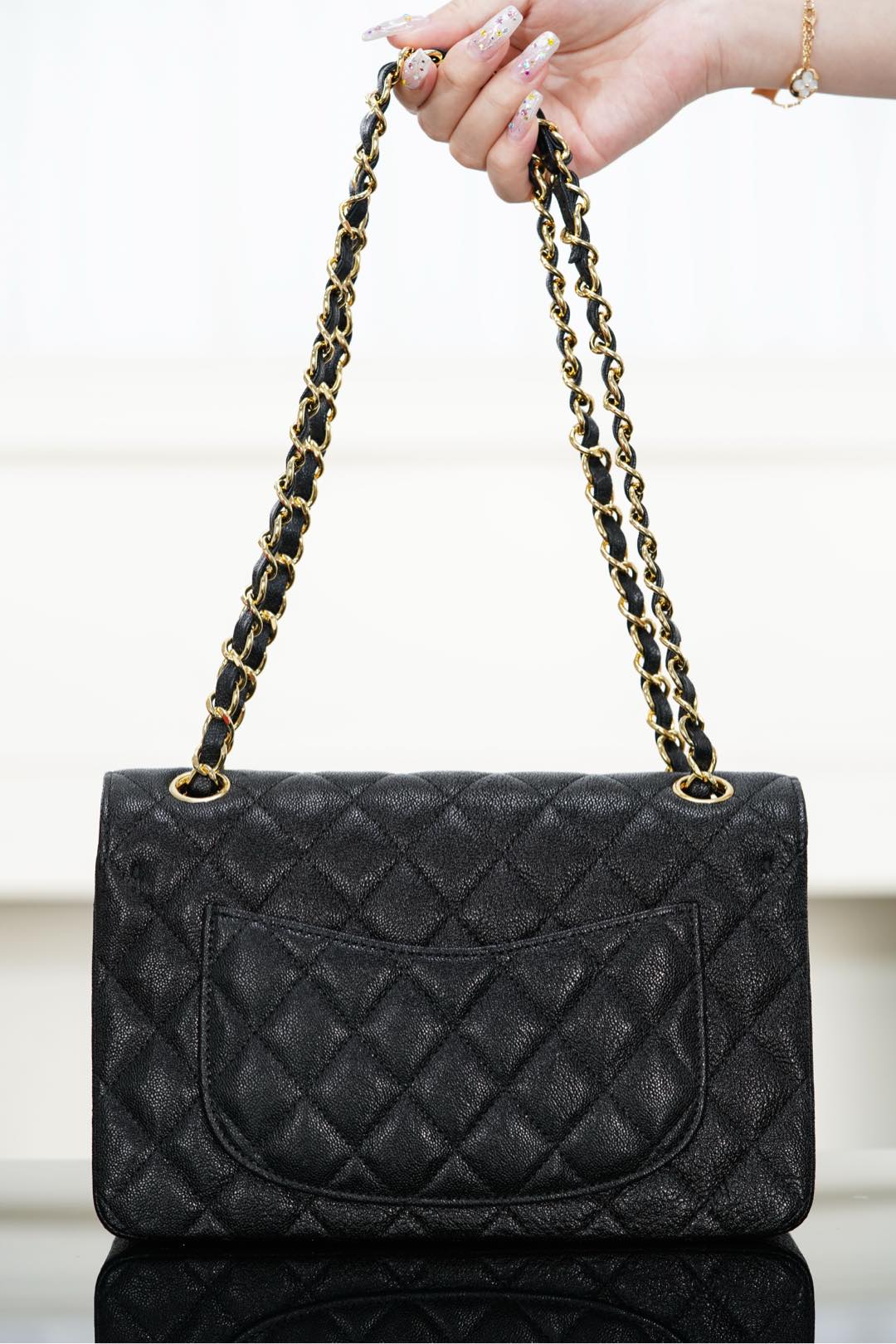 Chanel 𝐂𝐥𝐚𝐬𝐬𝐢𝐜 𝐅𝐥𝐚𝐩  经典口盖包 正品胎牛皮 黑色 小号 金扣