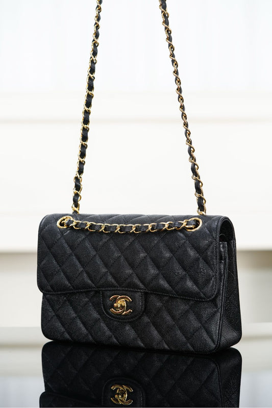 Chanel 𝐂𝐥𝐚𝐬𝐬𝐢𝐜 𝐅𝐥𝐚𝐩  经典口盖包 正品胎牛皮 黑色 小号 金扣