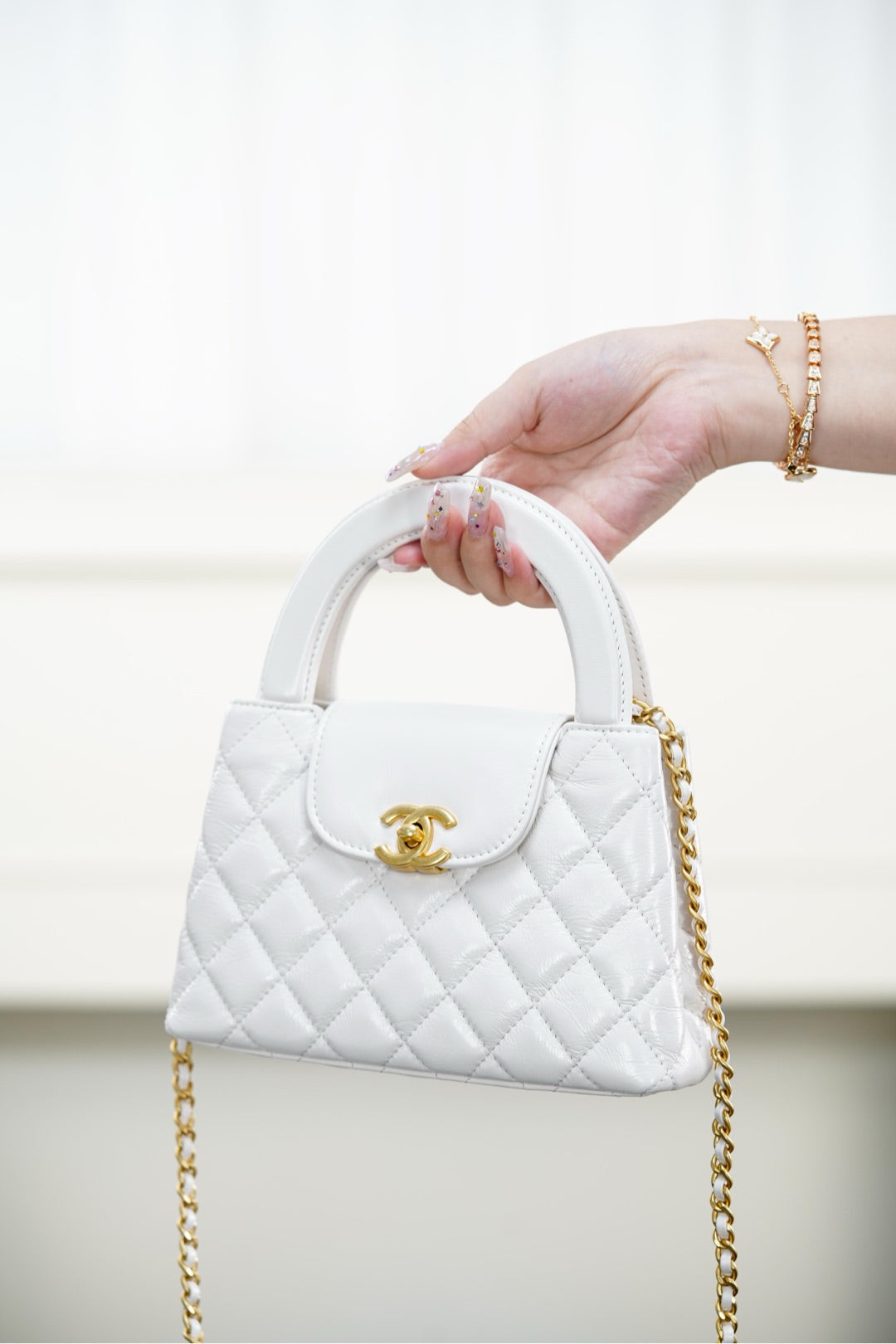 Chanel 𝟮𝟯K Kelly手柄包 白色 大号