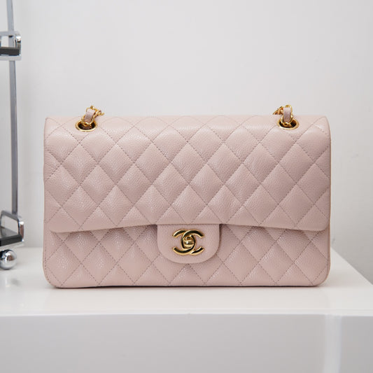 Chanel 𝐂𝐥𝐚𝐬𝐬𝐢𝐜 𝐅𝐥𝐚𝐩  中号经典口盖包 樱花粉🌸