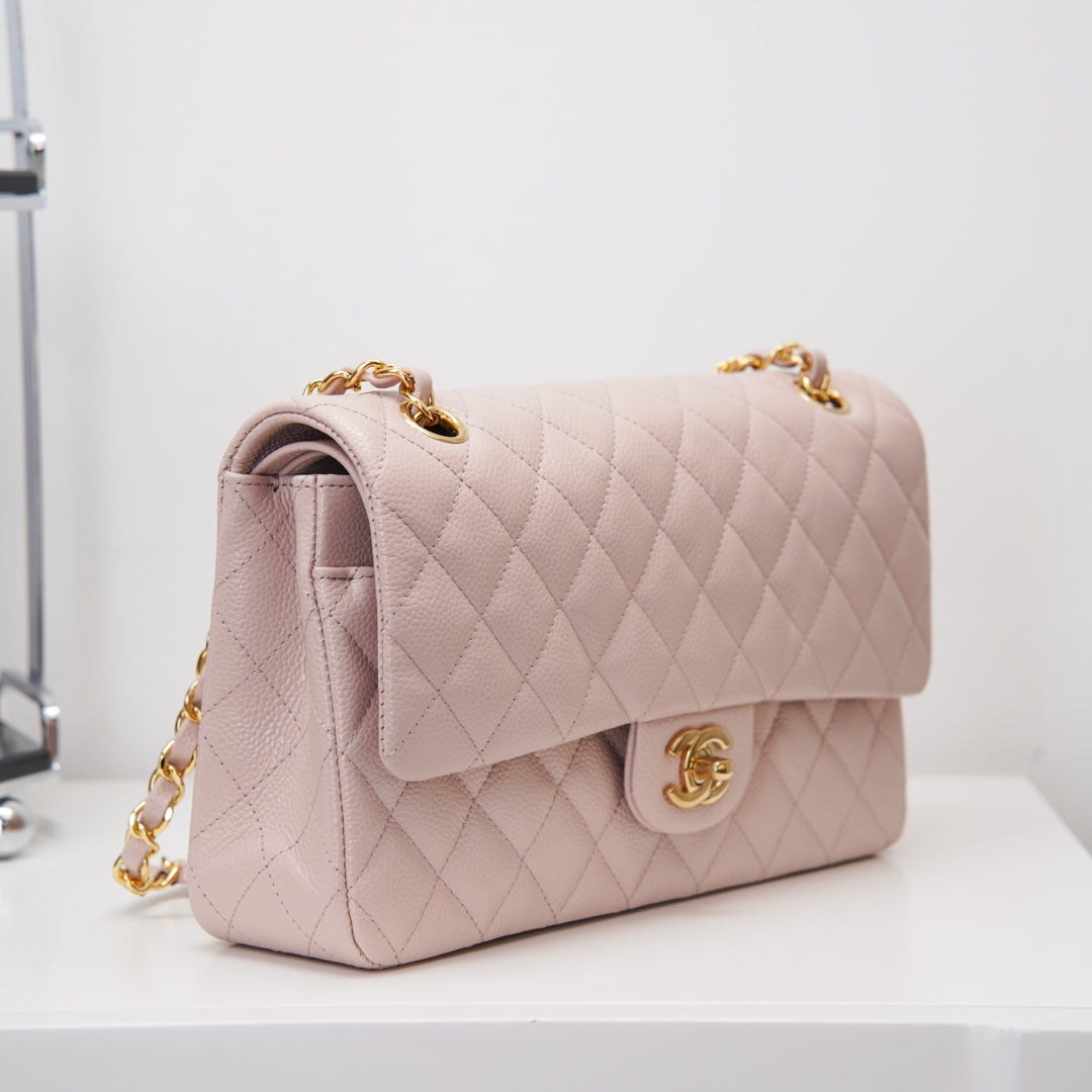 Chanel 𝐂𝐥𝐚𝐬𝐬𝐢𝐜 𝐅𝐥𝐚𝐩  中号经典口盖包 樱花粉🌸