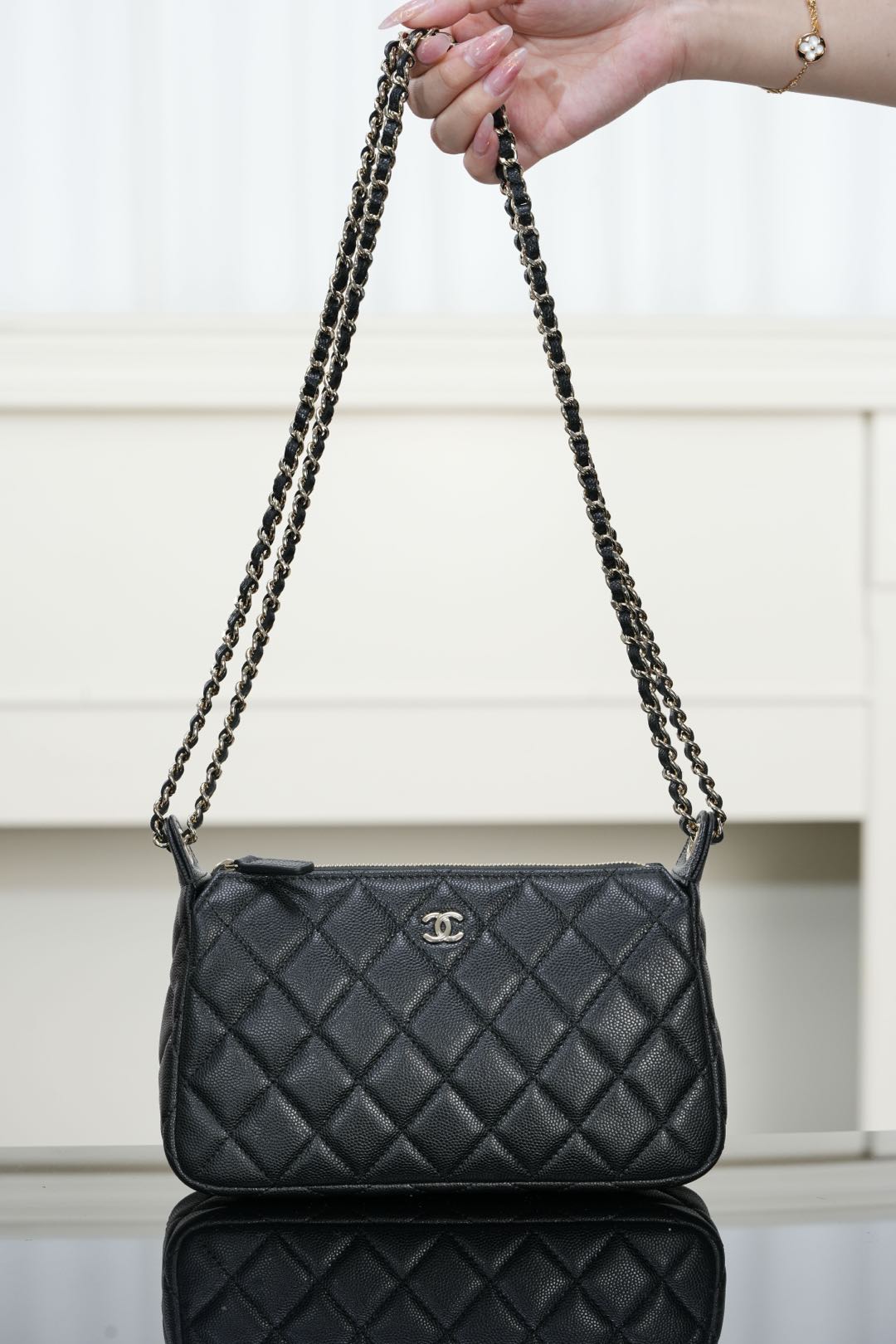 Chanel 𝟐𝟓𝐀隐藏款 麻将包 黑金