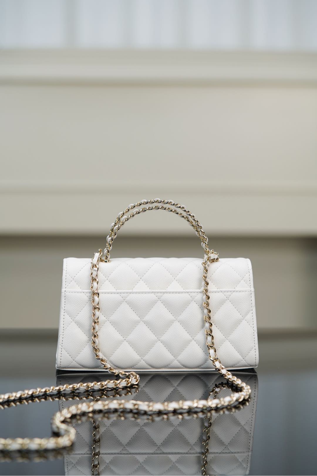 Chanel 25s 交叉手柄𝐤𝐞𝐥𝐥𝐲 白金🐂 横版