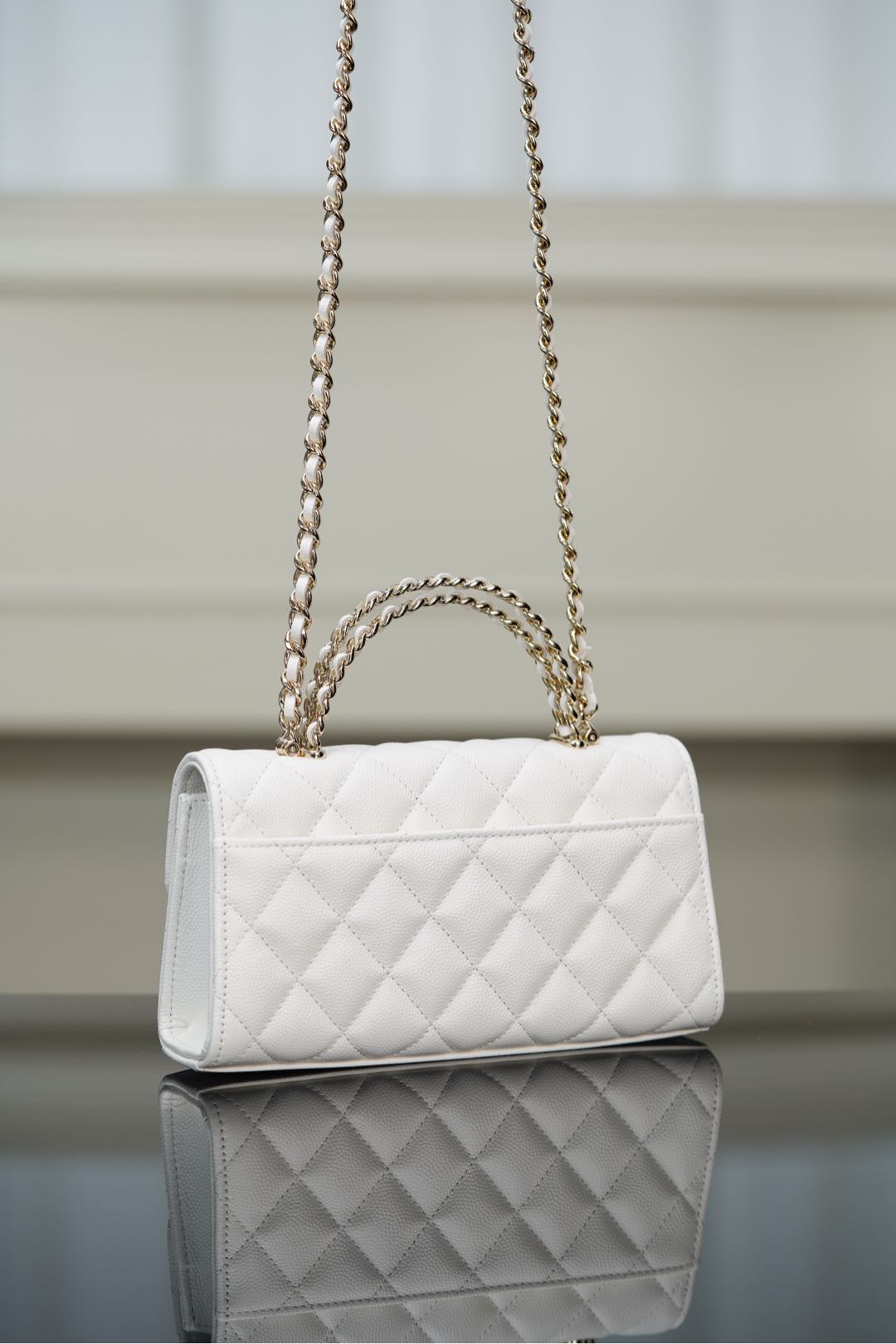 Chanel 25s 交叉手柄𝐤𝐞𝐥𝐥𝐲 白金🐂 横版