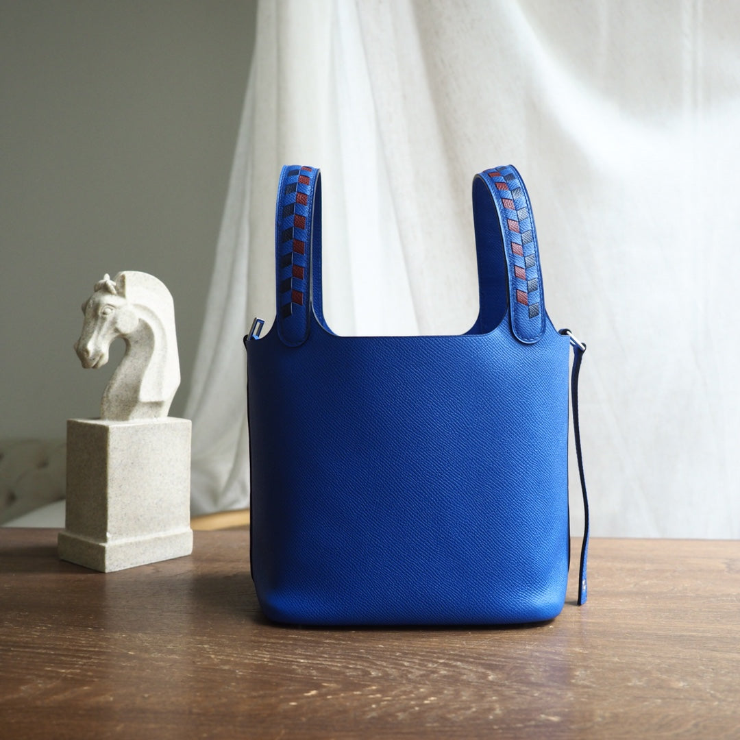Hermes Picotin 18cm I7/琉璃蓝/Blue zelligee Epsom leather Palladium hardware