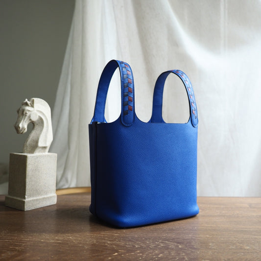 Hermes Picotin 18cm I7/琉璃蓝/Blue zelligee Epsom leather Palladium hardware