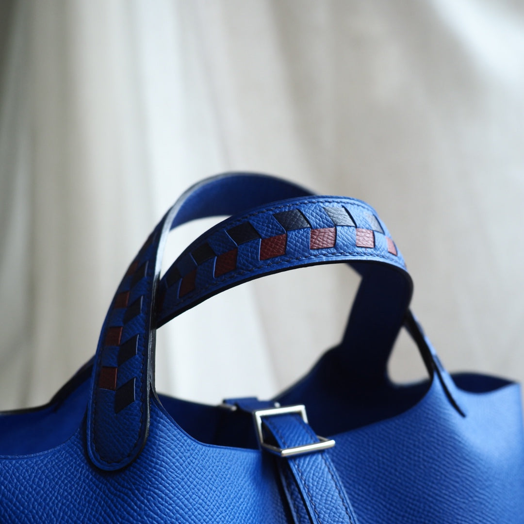 Hermes Picotin 18cm I7/琉璃蓝/Blue zelligee Epsom leather Palladium hardware