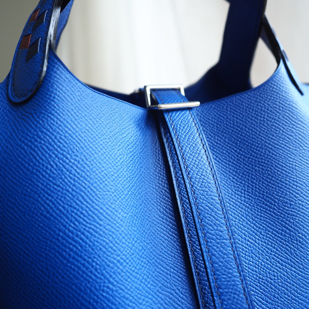 Hermes Picotin 18cm I7/琉璃蓝/Blue zelligee Epsom leather Palladium hardware