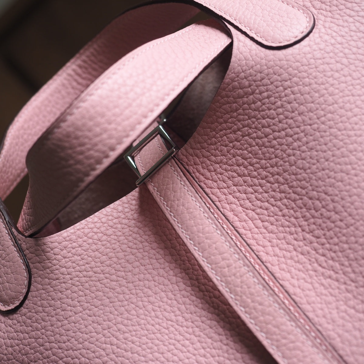 Hermes Picotin 18cm 3Q/樱花粉/Rose Sakura Clemence leather Palladium hardware